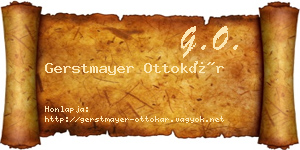 Gerstmayer Ottokár névjegykártya